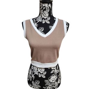 GemStone CroppedV-Neck Sleeveless Top